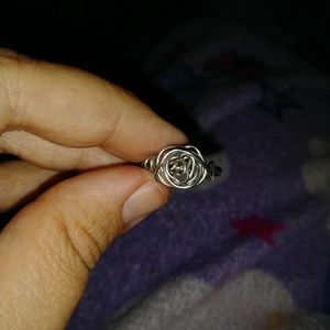 Wire wrapped rose rings